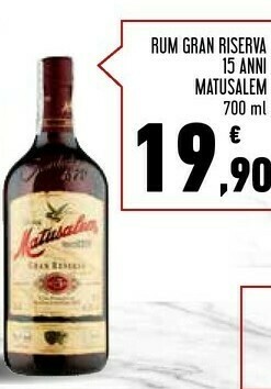 Conad Matusalem rum gran riserva 15 anni offerta
