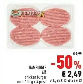 Conad Superstore Hamburger chicken burger offerta