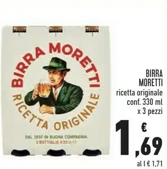 Conad Superstore Birra moretti - birra moretti 330 g(ml) offerta