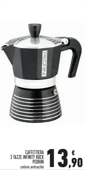 Conad Superstore Caffettiera 3 tazze infinity rock offerta