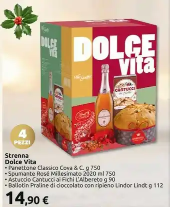 Carrefour Market Strenna dolce vita panettone classico cova offerta