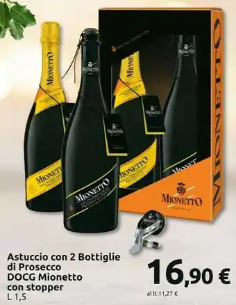 Carrefour Market Astuccio con 2 bottiglie di prosecco docg con stopper offerta