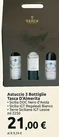 Carrefour Market Tasca astuccio 3 bottiglie d'almerita offerta