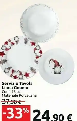 Carrefour Market Gnomo servizio tavola offerta