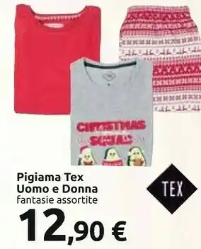 Carrefour Market Pigiama tex uomo e donna offerta