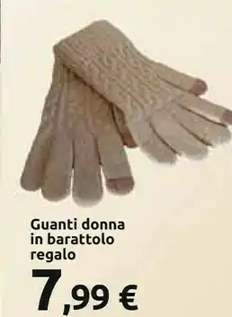 Carrefour Market Guanti donna in barattolo regalo offerta