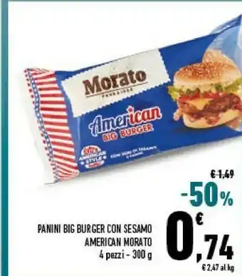 Conad American big burger con semi di sesamo 300 g(ml) offerta