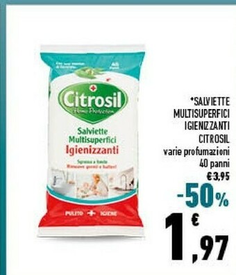 Conad Citrosil salviette multisuperfici igienizzanti offerta