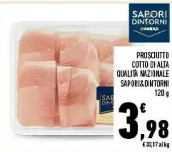 Conad Conad - prosciutto cotto di alta qualità nazionale sapori & dintorni 120 g offerta