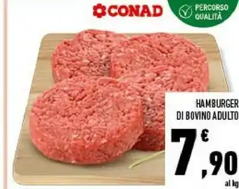 Conad Conad o percorso qualita hamburger di bovino adulto offerta