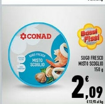 Conad Conad - misto scoglio sugo fresco 150 g(ml) offerta