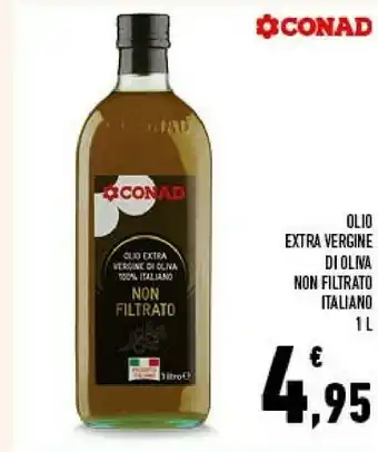 Conad Conad olio extra vergine di oliva non filtrato italiano offerta
