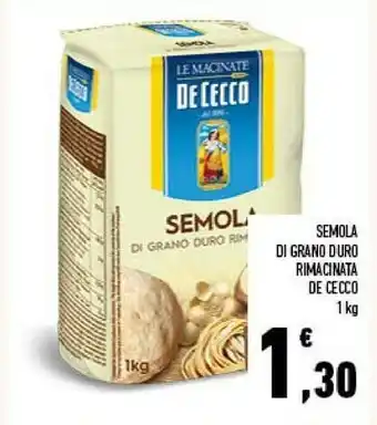 Conad Semola di grano duro rimacinata 1000 g(ml) offerta
