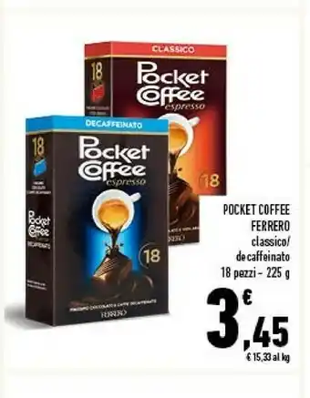 Conad Pocket coffee 225 g(ml) offerta