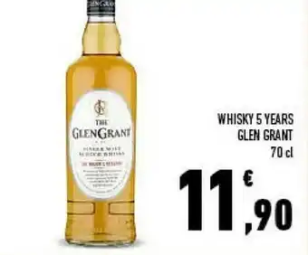 Conad Glen grant whisky 5 years offerta