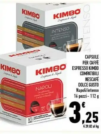 Conad Capsule per caffe espresso napoli/ intenso compatbili nescafe dolce gusto offerta