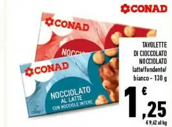 Conad Nocciolato fondente 130 g(ml) offerta