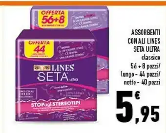 Conad Seta ultra notte con ali salviettine detergenti 8 pezzo(i) offerta