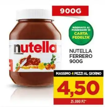 Interspar Nutella Ferrero 900g offerta