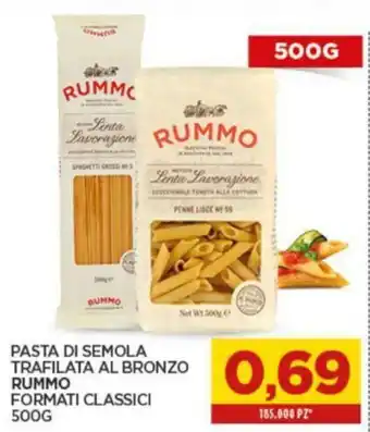 Interspar Rummo Pasta di Semola Trafilata Al Bronzo Formati Classici 500g offerta
