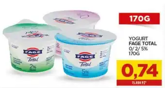Interspar Fage Total Yogurt 0/2/5% 170g offerta