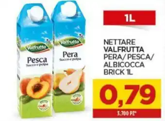 Interspar Valfrutta Nettare Pera/Pesca Albicocca Brick 1L offerta