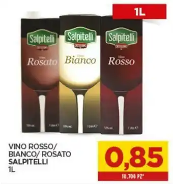 Interspar Salpitelli Vino Rosso/Bianco/Rosato 1L offerta