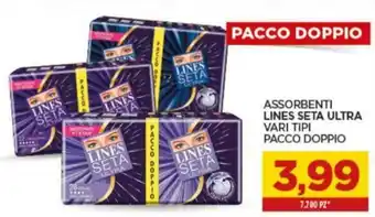 Interspar Lines Seta Ultra Assorbidenti vari tipi pacco doppio offerta