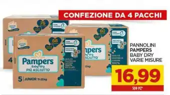 Interspar Pampers Pannolini Baby Dry varie misure offerta