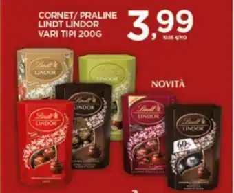 Interspar Lindt Lindor Cornet/ Praline vari tipi 200g offerta