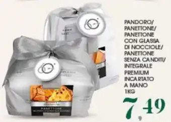 Interspar Pandoro/Panettone/Panettone con Glassa di Nocciole/Panettone senza canditi/Integrale Premium Incartato A Mano 1kg offerta