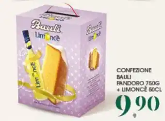Interspar Bauli Confezione Pandoro 750g + Limoncè 50cl offerta