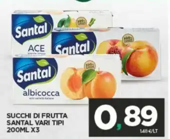 Interspar Santal Succhi di Frutta vari tipi 200ml x3 offerta