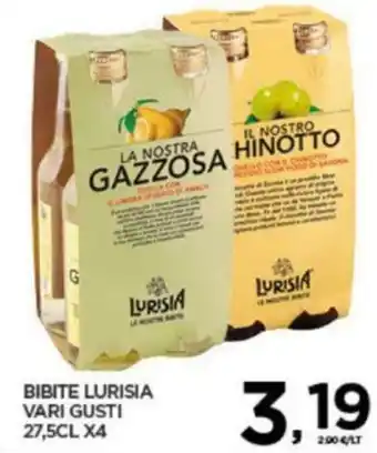 Interspar Lurisia Bibite vari gusti 27,5cl x4 offerta