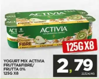 Interspar Activia Mix Yogurt Frutt & Fibre Frutta 0% 125g x8 offerta
