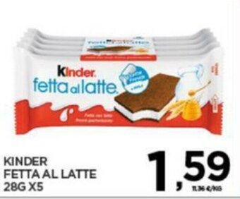 Interspar Kinder Fetta Al Latte 28g x5 offerta