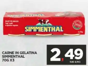 Interspar Simmenthal Carne in Gelatina 70g x3 offerta