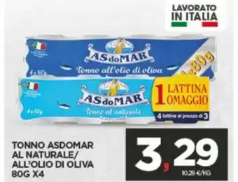 Às do Mar Tonno Al Naturale/All'Olio di Oliva 80g x4