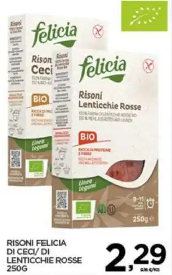 Interspar Risoni Felicia di Ceci/ di Lenticchie Rosse 250g offerta