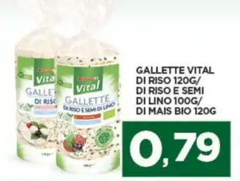 Interspar Vital Gallette di Riso 120g/di Riso e Semi di lino 100g/di mais bio 120g offerta