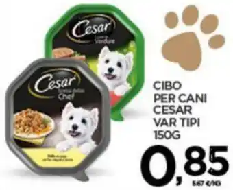 Interspar Cesar Cibo per cani vari tipi 150g offerta