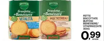 Interspar Buitoni Fette Biscottate Benessere/Vitaminizzate 300g offerta