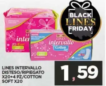 Interspar Lines Intervallo Disteso/Ripiegato x20 + 4pz/ Cotton Soft x20 offerta