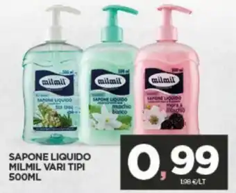 Interspar MilMil Sapone Liquido vari tipi 500ml offerta