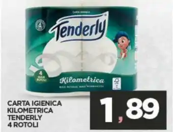 Interspar Tenderly Carta Igienica Kilometrica 4 rotoli offerta