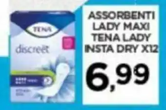 Interspar Tena Lady Insta Dry Assorbenti Lady Maxi x12 offerta