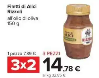 Carrefour Rizzoli Filetti di Alici 150g offerta