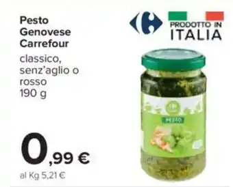 Carrefour Carrefour Pesto Genovese 190g offerta