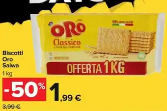 Carrefour Oro Saiwa Biscotti 1kg offerta