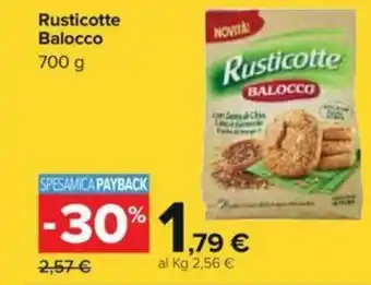 Carrefour Balocco Rusticotte 700g offerta